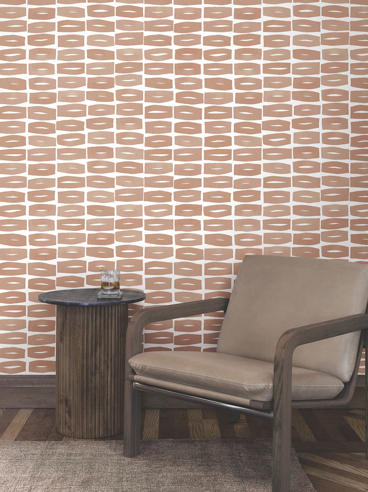 Modernist Motif Terracotta by York Wallcoverings Geometric Wallpaper – York Wallcoverings ZM2861