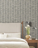 Modernist Motif Carbon Black by York Wallcoverings Geometric Wallpaper – York Wallcoverings ZM2865