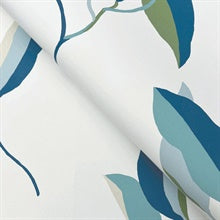 Brushwork Branches Alpine & Cobalt by York Wallcoverings Botanical Wallpaper – York Wallcoverings ZM2871