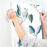 Brushwork Branches Alpine & Cobalt by York Wallcoverings Botanical Wallpaper – York Wallcoverings ZM2871