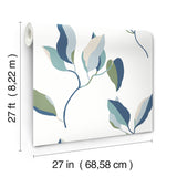 Brushwork Branches Alpine & Cobalt by York Wallcoverings Botanical Wallpaper – York Wallcoverings ZM2871