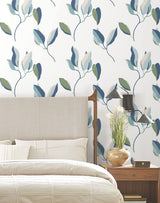 Brushwork Branches Alpine & Cobalt by York Wallcoverings Botanical Wallpaper – York Wallcoverings ZM2871