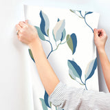 Brushwork Branches Alpine & Cobalt by York Wallcoverings Botanical Wallpaper – York Wallcoverings ZM2871