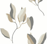 York Brushwork Branches Neutral & Gold Wallpaper ZM2876 pattern view