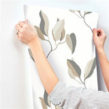Brushwork Branches Neutral & Gold by York Wallcoverings Botanical Wallpaper – York Wallcoverings ZM2876