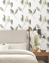 Brushwork Branches Neutral & Gold by York Wallcoverings Botanical Wallpaper – York Wallcoverings ZM2876