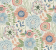 Artistic Bouquet Multicolor Wallpaper by York Wallcoverings ZM2893