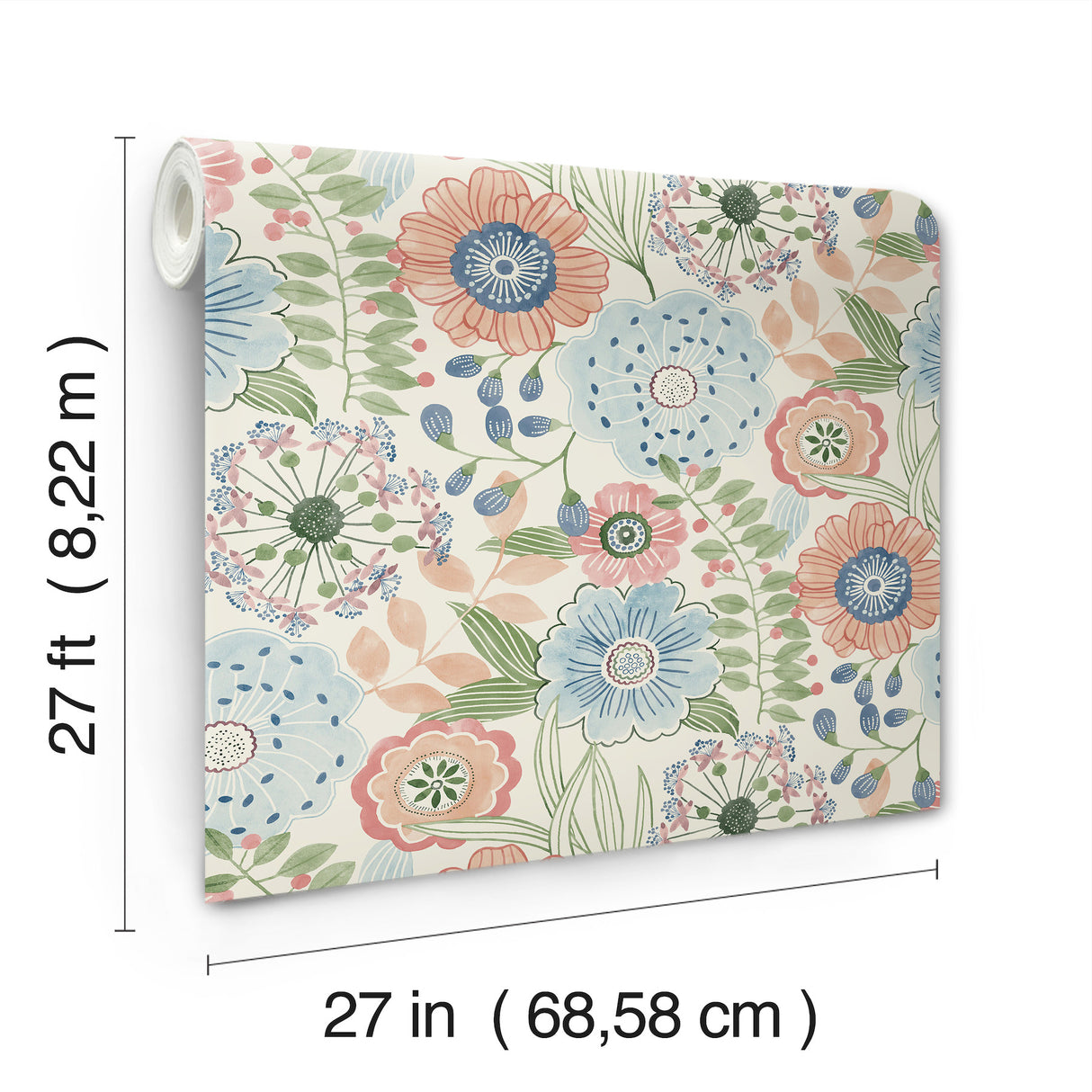 Artistic Bouquet Multicolor by York Wallcoverings Wallpaper – York Wallcoverings ZM2893