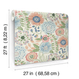 Artistic Bouquet Multicolor by York Wallcoverings Wallpaper – York Wallcoverings ZM2893