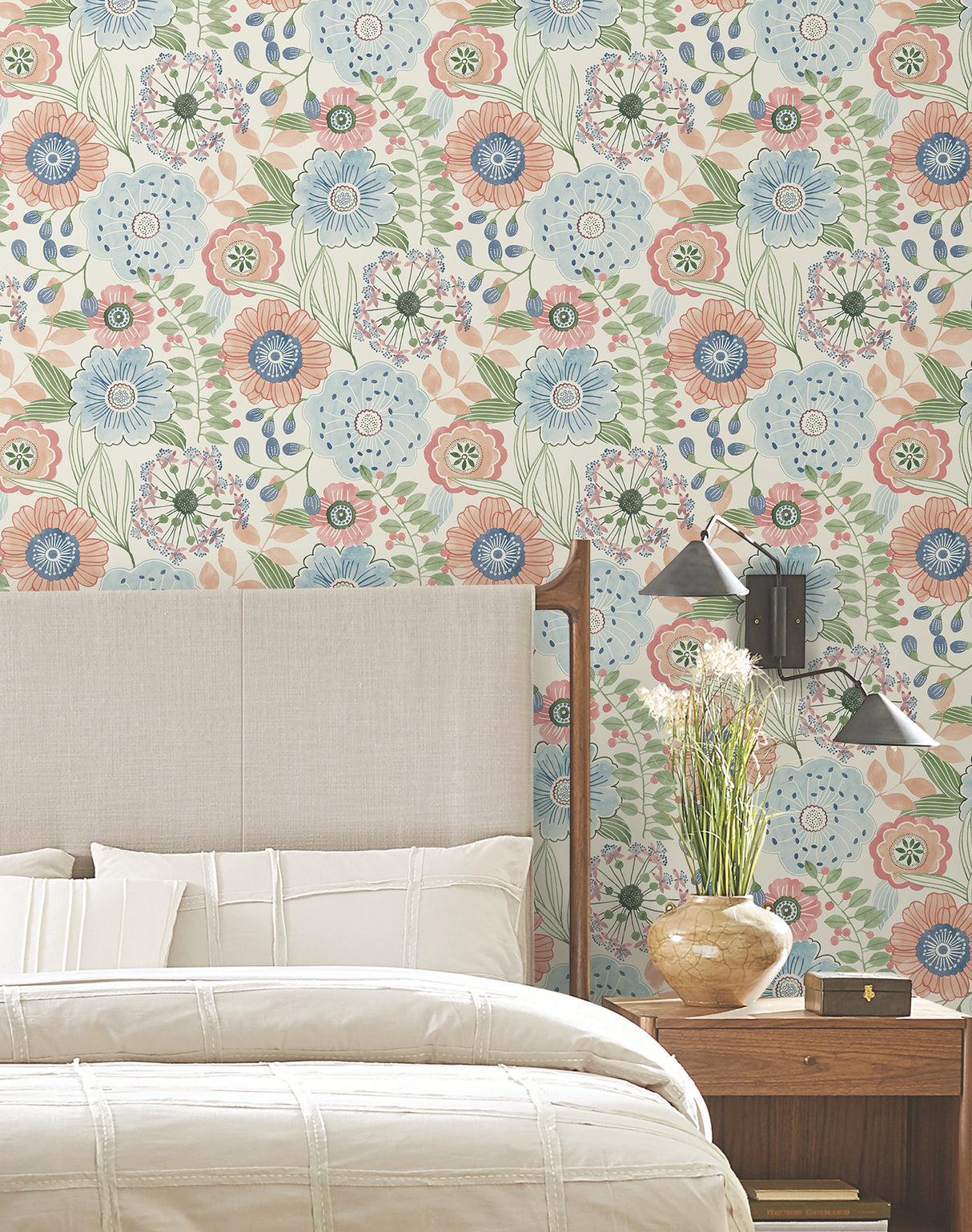 Artistic Bouquet Multicolor by York Wallcoverings Wallpaper – York Wallcoverings ZM2893