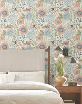 Artistic Bouquet Multicolor by York Wallcoverings Wallpaper – York Wallcoverings ZM2893