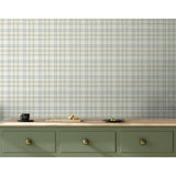 Corrine Neutral by Arthouse Countryside Check Wallpaper – Brewster Home Fashions AH294606