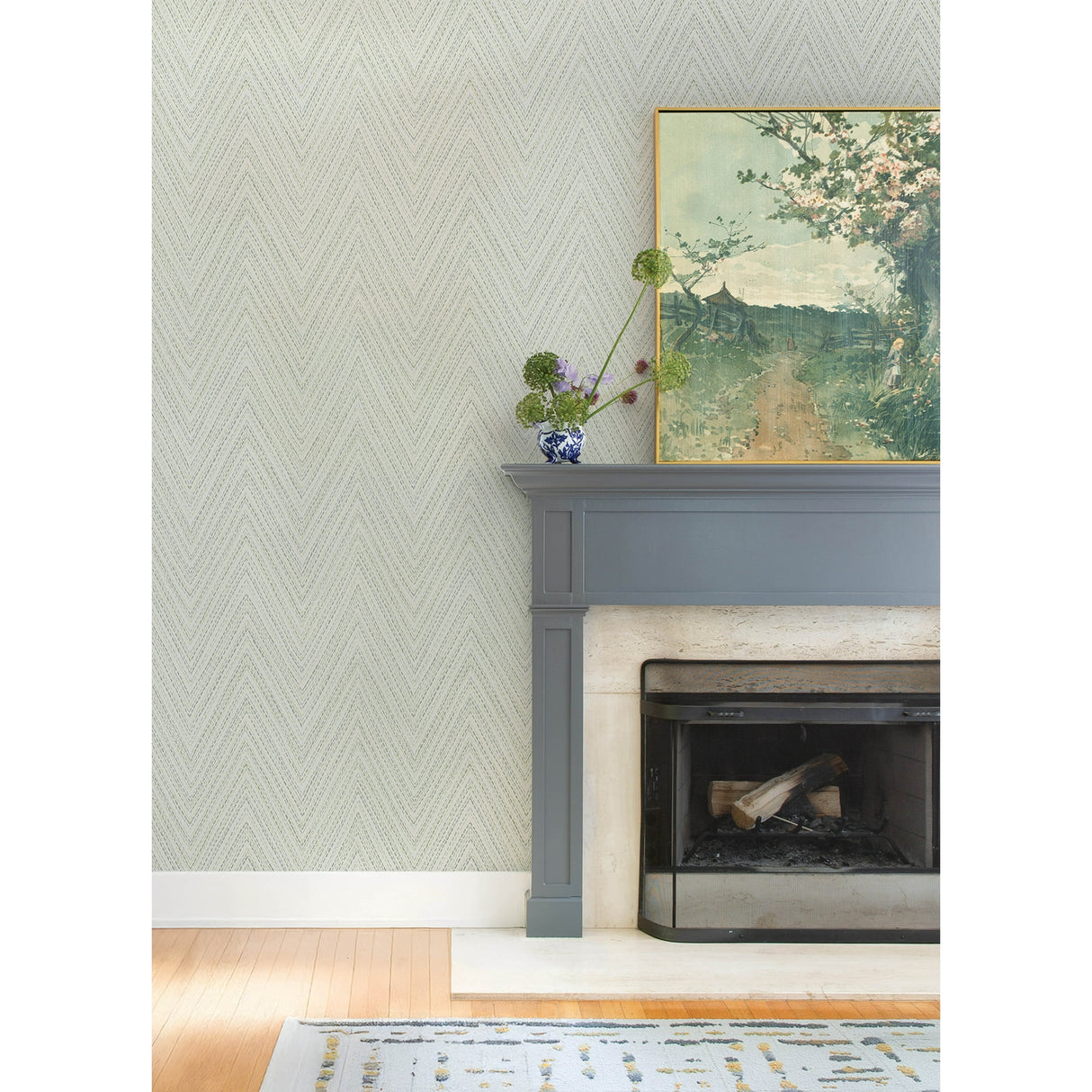 Lainey Green by A-Street Prints Stitched Chevron Wallpaper – A-Street Prints 4147-27370