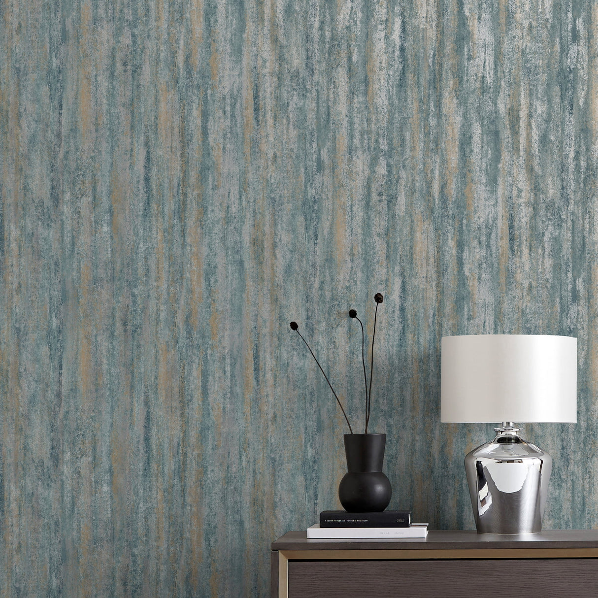 Belen Denim by Fine Decor Textured Stripe Wallpaper – Brewster Home Fashions FD43812