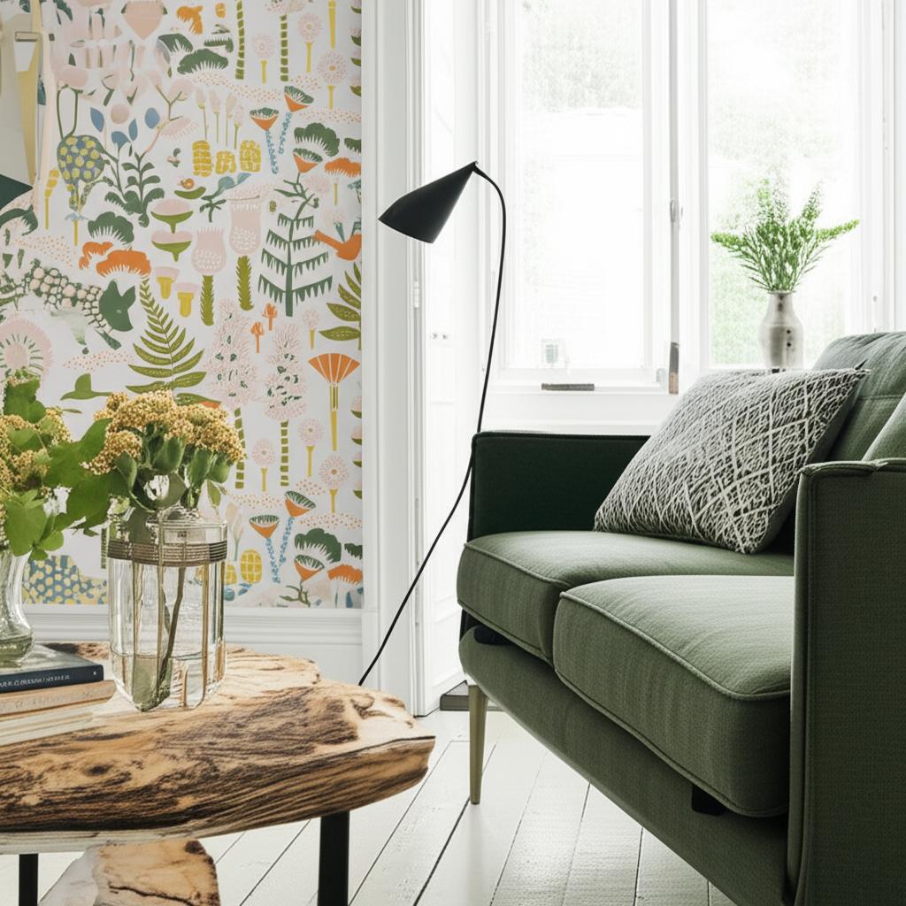 Hoppmosse Ivory and Multi by Boråstapeter Whimsical Forest Animal Wallpaper – Schumacher 1450