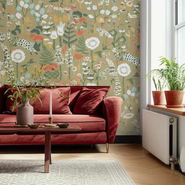 Hoppmosse Sage by Boråstapeter Whimsical Piglet & Botanical Wallpaper – Schumacher 1451