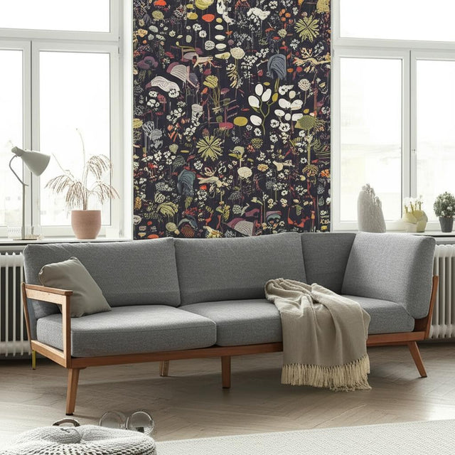Hoppmosse Midnight by Boråstapeter Whimsical Forest Animal Wallpaper – Schumacher 1452