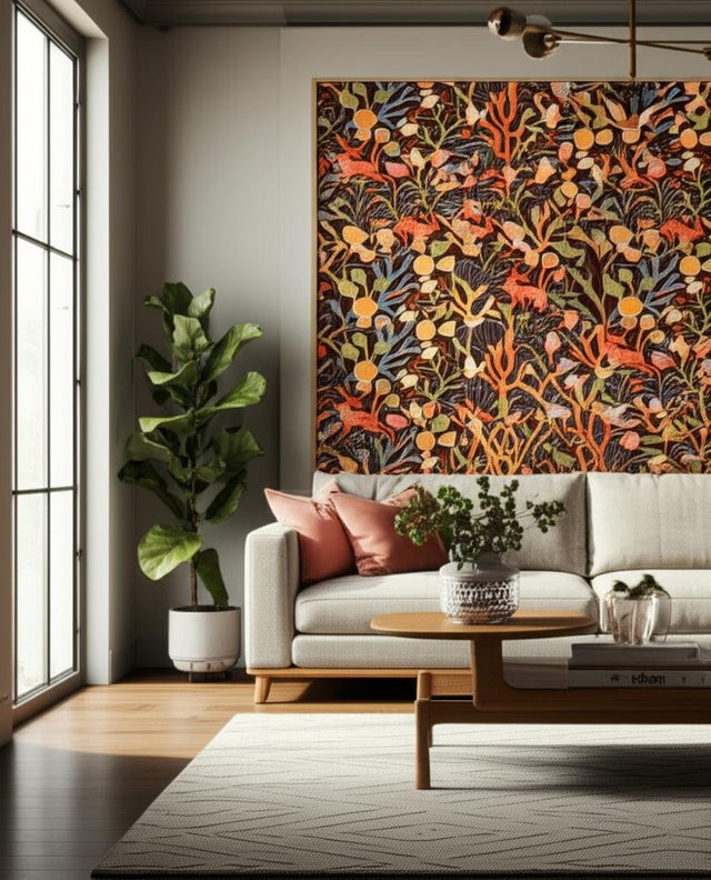 Koralläng Brown by Boråstapeter Whimsical Aquatic & Woodland Wallpaper – Schumacher 1461