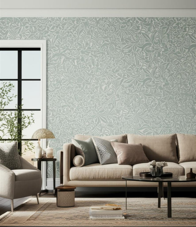 Fantasia Garden Mineral by Boråstapeter Scandinavian Woodland Fox Wallpaper – Schumacher 1478