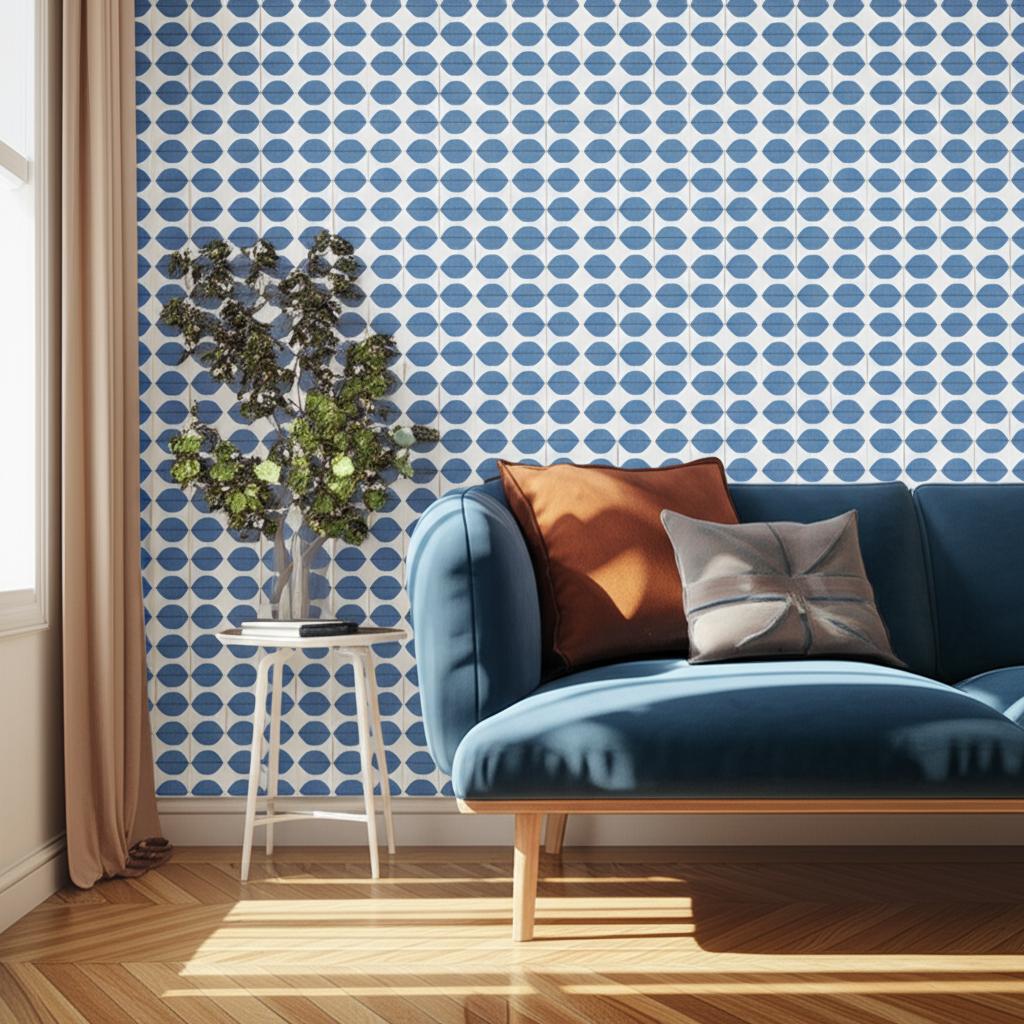Berså Blue by Boråstapeter Scandinavian Leaf Stripe Wallpaper – Schumacher 1752