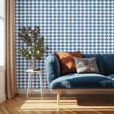 Berså Blue by Boråstapeter Scandinavian Leaf Stripe Wallpaper – Schumacher 1752