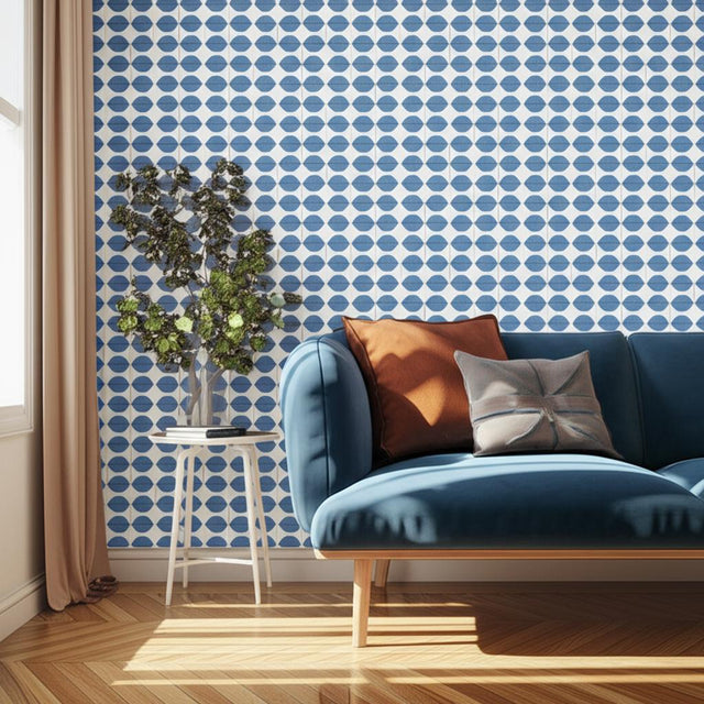 Berså Blue by Boråstapeter Scandinavian Leaf Stripe Wallpaper – Schumacher 1752
