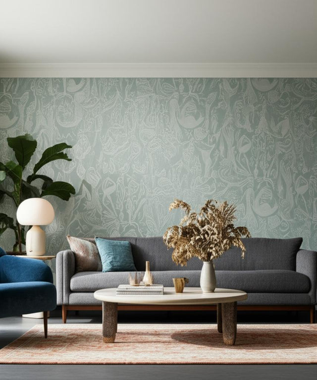 Poème D'Amour Mineral by Boråstapeter Whimsical Wallpaper – Schumacher 1761
