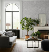 Poème d'Amour Grey by Boråstapeter Whimsical Wallpaper – Schumacher 1762