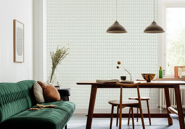 Trapez Sage Geometric Wallpaper by Boråstapeter – Schumacher 1779