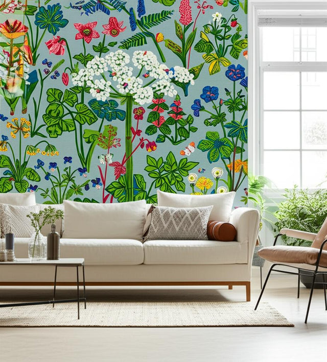 Aurora Mural Multi by Boråstapeter Vibrant Floral Wall Mural – Schumacher 1790