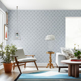 Jaipur Linen Blue by Boråstapeter Scandinavian Heritage Wallpaper – Schumacher 1934