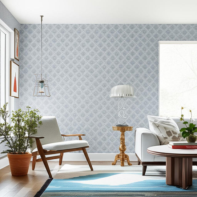 Jaipur Linen Blue by Boråstapeter Scandinavian Heritage Wallpaper – Schumacher 1934