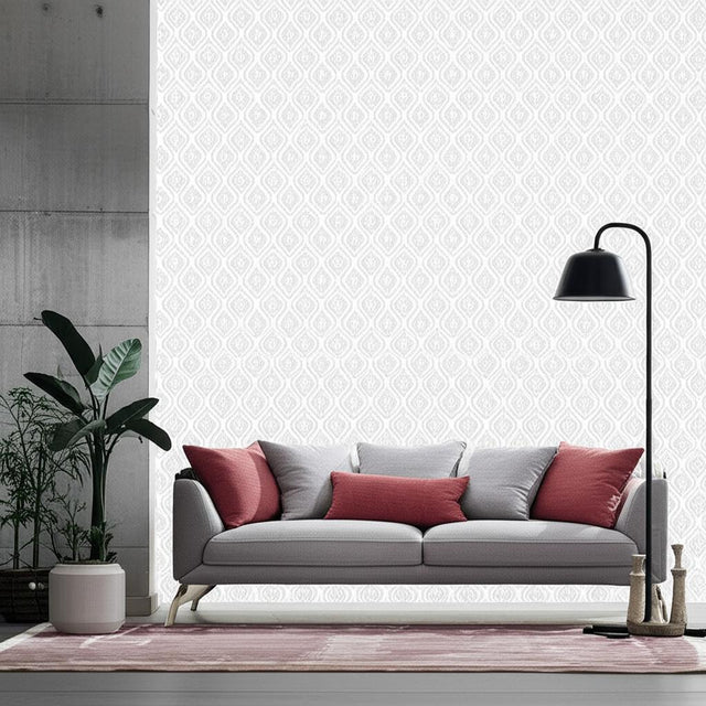 Jaipur Linen Grey by Boråstapeter Scandinavian Heritage Wallpaper – Schumacher 1935