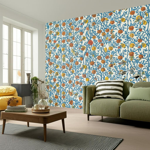 Granatapple Persimmon by Boråstapeter Scandinavian Botanical Wallpaper – Schumacher 1960