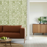 Fruktlåda Olive by Boråstapeter Swedish Fruit Print Wallpaper – Schumacher 1971