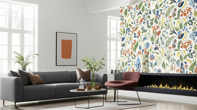 Herbarium Multicolor by Boråstapeter Whimsical Botanical Wallpaper – Schumacher 1978