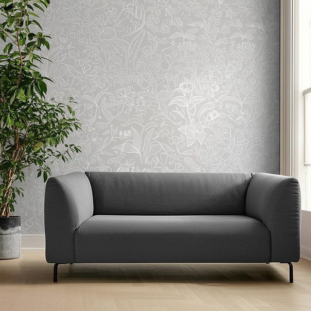 Grazia Grey by Boråstapeter Surrealist Garden Wallpaper – Schumacher 1981
