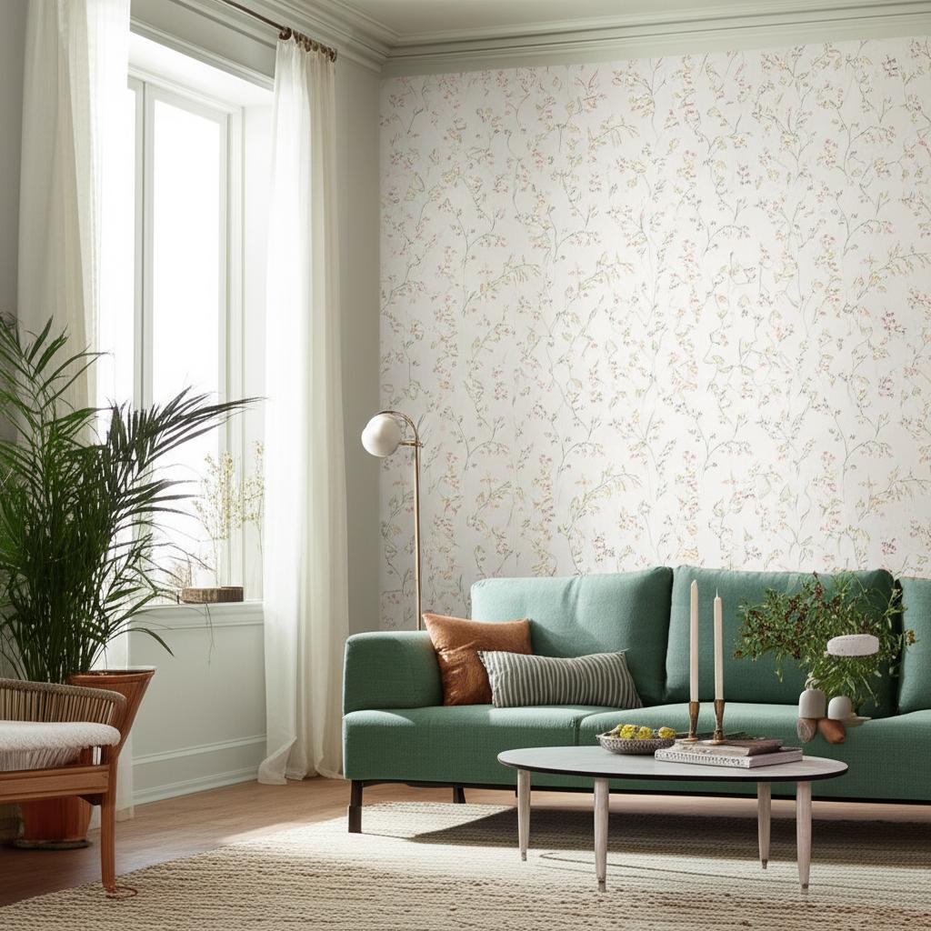 Gräng Bone by Boråstapeter Classic Nordic Floral Wallpaper – Schumacher 2001