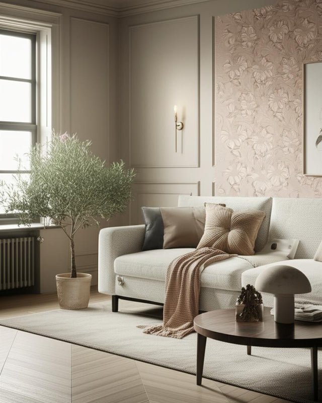 Acanthus Garden Blush by Boråstapeter Floral Wallpaper – Schumacher 2009