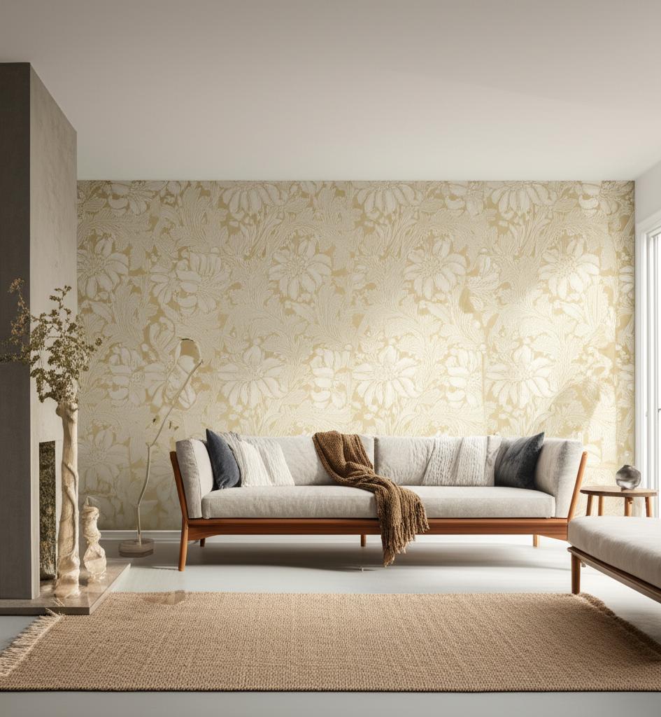 Acanthus Garden Buttercup by Boråstapeter Classic Floral Wallpaper – Schumacher 2012