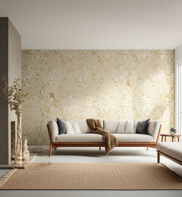 Acanthus Garden Buttercup by Boråstapeter Classic Floral Wallpaper – Schumacher 2012