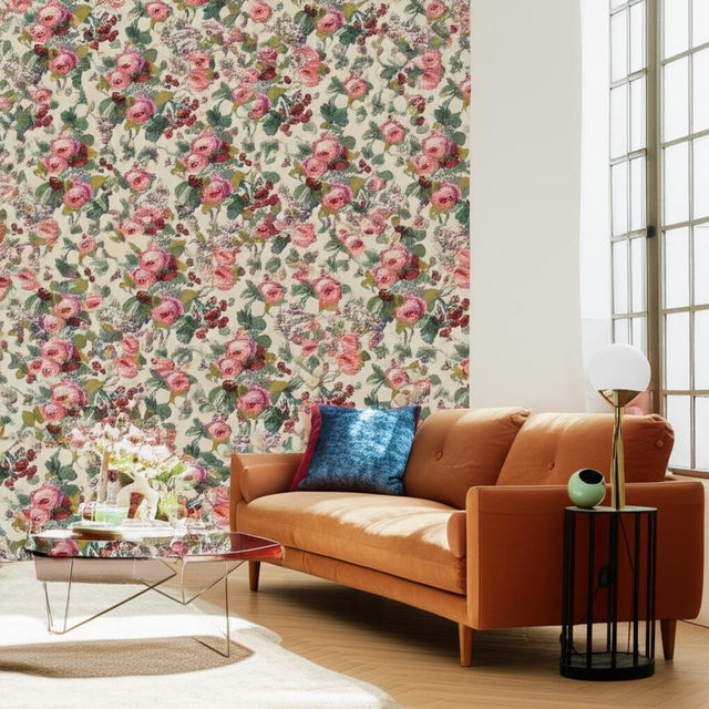 Madame Mural Multi by Boråstapeter Vintage Floral Wall Mural – Schumacher 2039