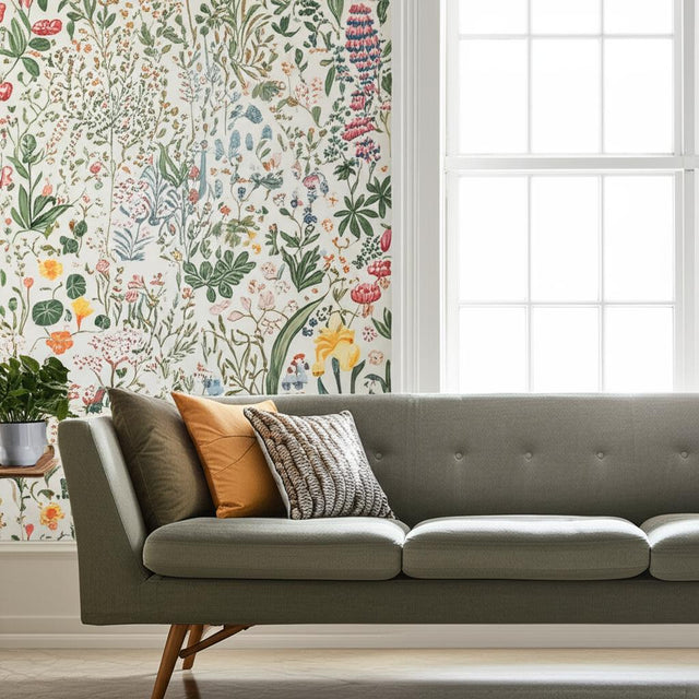 Blomsterhav Botanical Floral Wallpaper Pastels by Boråstapeter – Schumacher 2053