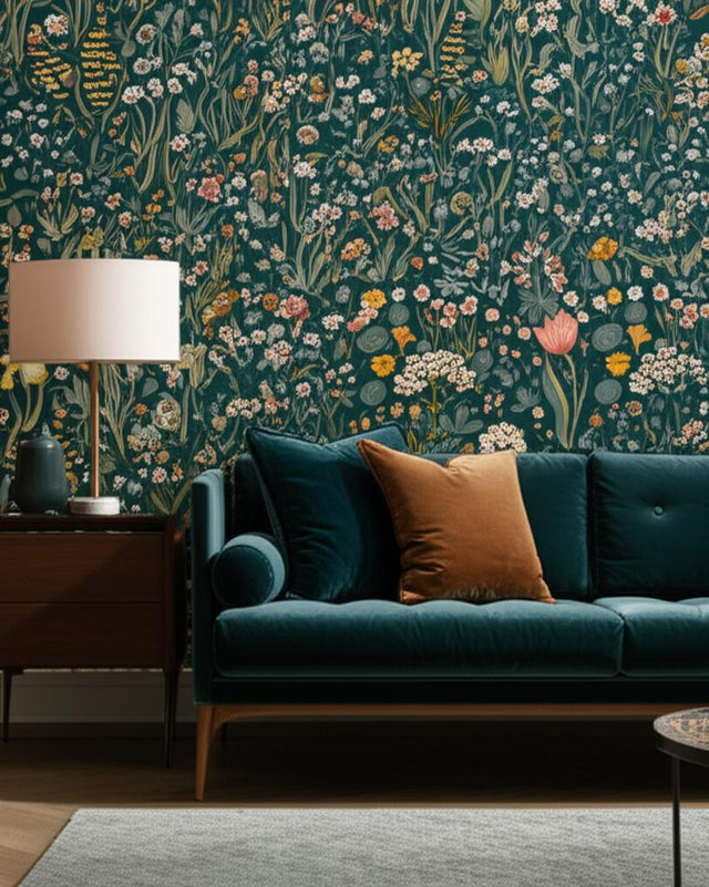 Blomsterhav Spruce Botanical Wallpaper by Boråstapeter – Schumacher 2055