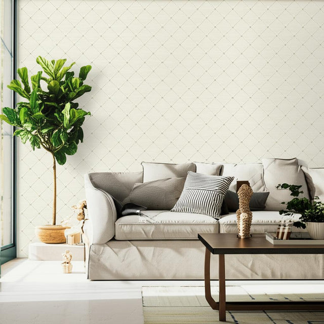 Golden Trellis Parchment and Gold Wallpaper by Boråstapeter – Schumacher 2267
