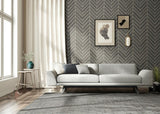 Madison Zinc Geometric Wallpaper by Boråstapeter – Schumacher 3055