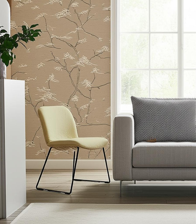 Temple Tree Stone by Boråstapeter Japanese Bonsai Tree Wallpaper – Schumacher 3104