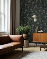 Umbrella Leaves Navy by Boråstapeter Botanical Wallpaper – Schumacher 3119