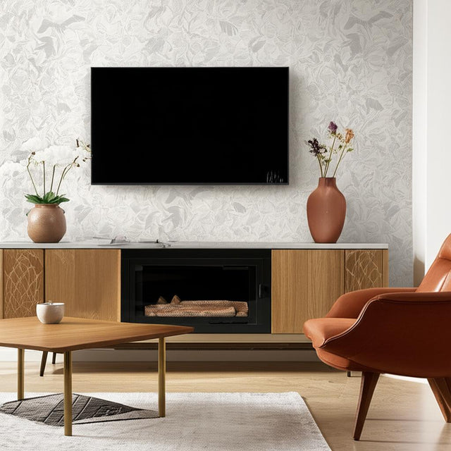 Dancing Crane Grey by Boråstapeter Elegant Crane Wallpaper – Schumacher 3130