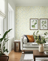 Mira Yellow Wild Rose Floral Wallpaper by Boråstapeter – Schumacher 3965